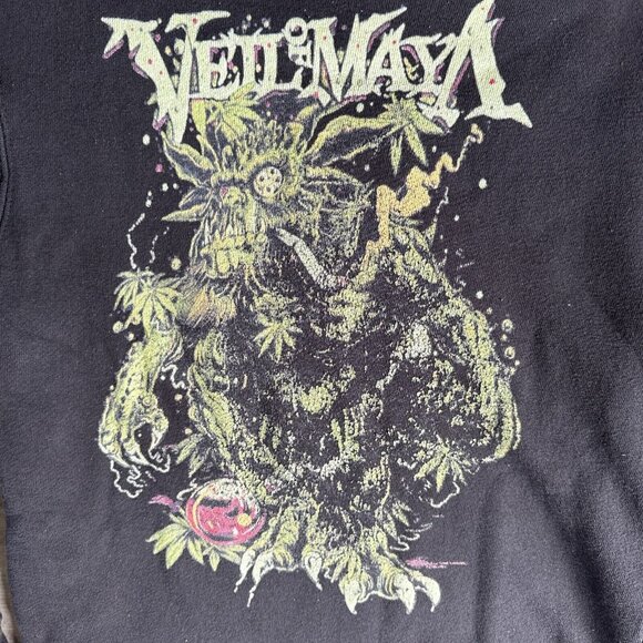 Vintage Veil‎ Of Maya Vintage Crewneck Sweatshirt Unisex Small Black Delta - Picture 4 of 9